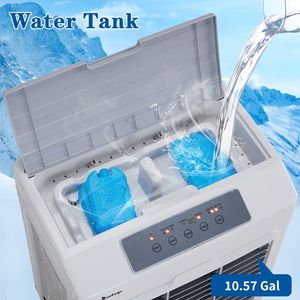 Raffrescatore Evaporativo Portatile 3-in-1, 2647 CFM, Serbatoio d'Acqua da 10,57 Galloni, Telecomando, 150W, Spina UK/AU, per Uso Interno ed Esterno - Product Image 4