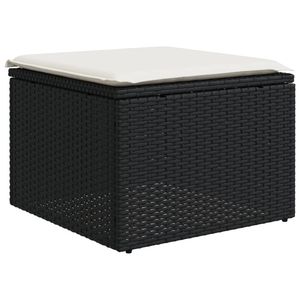 Conjunto de Sofás Modulares Grandes de Ratán PE Negro para Jardín, Muebles de Exterior Elegantes y Duraderos - Product Image 4