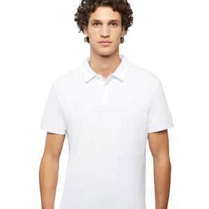Camisetas Blancas Lisas de Alta Calidad al por Mayor para Hombre, Camisetas Polo Personalizadas Transpirables de Secado Rápido y Antiarrugas para Hombre - Product Image 2
