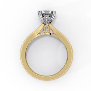Anillo de Oro con Diamante Cultivado en Laboratorio, Corte Solitario, Estilo Clásico de Lujo para Compromiso - Product Image 4