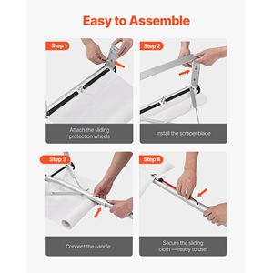 Rastrello da Neve Leggero con Lama in Alluminio da 18,5 Pollici e Ruote Raschiatrici Regolabili da 5,2-30 Piedi, Strumento Efficiente per la Rimozione della Neve - Product Image 6
