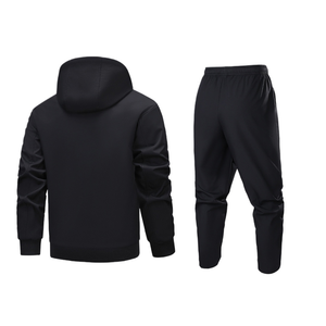 Survêtement à capuche noir pour homme, coupe-vent, en polyester écologique, pour entraînement de football en club, survêtement d'hiver pour homme - Product Image 3