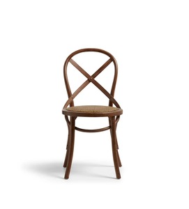 High quality material Cross <b>back</b> chair solid teak wood frame with woven natural rattan on the seat for wedding chair - Product Image 2