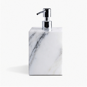 Distributeur de savon en marbre blanc de luxe moderne et écologique avec pompe en acier inoxydable pour hôtels 5 étoiles et décoration intérieure - Product Image 3