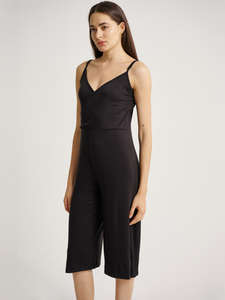 Bmama Black Maternity Nursing <b>Jumpsuit</b> Cotton Breastfeeding <b>Jumpsuit</b> Wide Leg Pregnancy Romper Adjustable Strap OEM Wholesale - Product Image 1