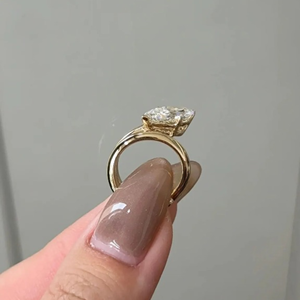 IGI Certified Oval Cut Lab Grown Diamond Engagement & Wedding <b>Ring</b> 2 Carat <b>14K</b> <b>Gold</b> Plated Luxury Party Gift Jewelry - Product Image 3