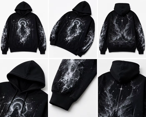 Sudadera con Capucha Unisex Negra con Estampado 3D de Apocalipsis Espacial, Sudadera de Manga Larga, Estilo Urbano, Chaqueta de Cosplay - Product Image 3