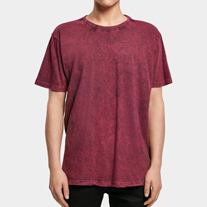 T-shirt Homme Délavé à l'Acide, Fournisseur Direct Usine, Faible MOQ, Coupe Confortable, Léger, Vente en Gros, Haute Qualité, 100% Coton - Product Image 4