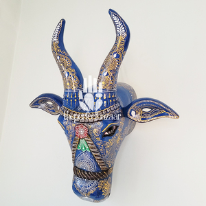 Handcrafted HANDPAINTED Wooden Cow Head <b>wall</b> <b>decor</b> Art Deco Animal-Themed Still Life <b>Wall</b> <b>Decor</b> for Home and Office-Gifting - Product Image 4