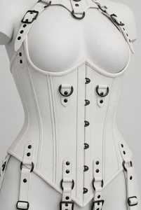 Synthetic Leather Steampunk Dog-Themed Plus Size Control <b>Panties</b> Women Adjustable Body Slimming <b>Girdle</b> Waist Cincher Posture - Product Image 3