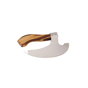Cuchillo para Pizza Curvo Grande, Hoja de Acero Inoxidable, Mango de Madera Natural, Cabeza Afilada, Industrial, OEM, Personalizable para Uso en la Cocina - Product Image 3