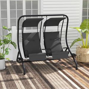 Sedia a dondolo sospesa per interni/esterni con rattan sintetico, non supportata, non difettosa, resi non accettati. - Product Image 1