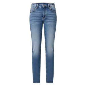 Jeans de Mezclilla Lavada para Hombre, Mezcla de Algodón y Spandex, Ajuste Elástico, Tela Resistente, Cómodos, Ropa Casual, Pantalones de Mezclilla a la Moda - Product Image 1