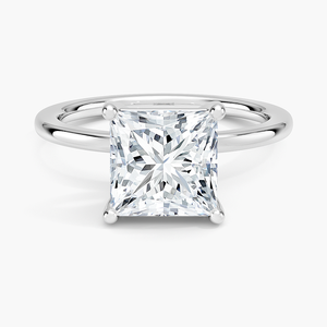 BOJ <b>Ring</b> 087 Princess Cut 925 <b>Silver</b> Halo Prong Stone <b>Solitaire</b> Diamond <b>Ring</b> 2ct D Color VVS1 Moissanite GRA Certified Low Price - Product Image 1