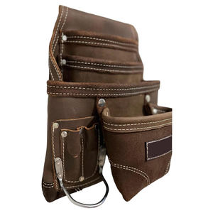 Sac à outils en cuir de qualité supérieure – Conception multi-poches durable pour le rangement professionnel des outils - Product Image 3
