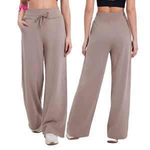 Pantalones Deportivos Casuales Ligeros para Correr, Pantalones Deportivos con Cordón, Doble Capa, Cintura Alta, Transpirables, Resistentes al Viento, para Fitness - Product Image 1