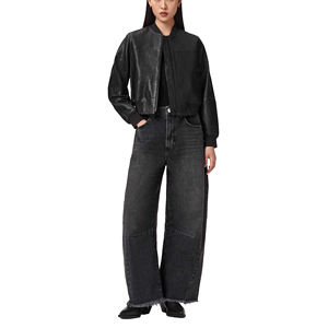<b>Women</b> Genuine Leather Winter <b>Jacket</b> Ladies Fleece Lined Biker Slim Fit <b>Zip</b>-<b>Up</b> Customized Logo Factory Price Wholesale - Product Image 2