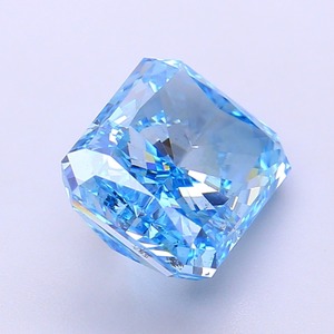 Diamant CVD taille Radiant, clarté SI1, polissage excellent, bleu vif fantaisie, pierre précieuse cultivée en laboratoire disponible en vrac pour la création de bijoux - Product Image 4