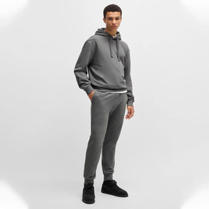 Mens Essentials <b>Slate</b> Grey Monochrome Casual Tracksuit Premium Two-Piece Minimalist Eco-Friendly Lightweight Pullover - Product Image 1