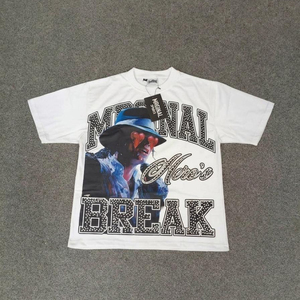 T-shirt en coton vintage à imprimé DTF personnalisé pour hommes, style streetwear oversize, manches courtes, pour la vente en gros de t-shirts DTF - Product Image 1