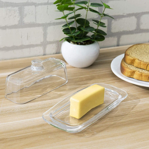 Beurrier blanc classique avec couvercle pour comptoir, réfrigérateur et commodité quotidienne pour les repas en famille - Product Image 5