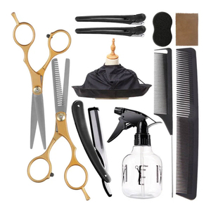 Ensemble de ciseaux de barbier en acier inoxydable de haute qualité en gros avec logo personnalisé, ciseaux à effiler pour salons de beauté - Product Image 1