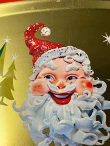 Cartoon Santa Face <b>Decorative</b> <b>Plate</b> metal Handpainted Christmas Party Retro Cartoon Santa Face <b>Decorative</b> <b>Plate</b> Metal Handpaint - Product Image 3