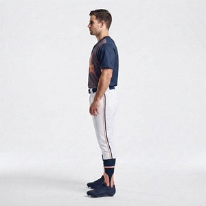 Tenues de baseball personnalisées en gros, 100 % coton, kit complet, maillot de baseball pour hommes, pantalon rembourré, logo sur le devant, respirant, OEM - Product Image 4