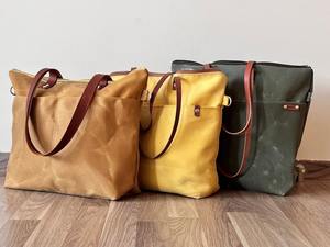 Sac fourre-tout en cuir et toile, couleur unie, broderie, imperméable, vintage, grande capacité, sac à bandoulière, sac à main, voyage, travail, shopping, durable - Product Image 5