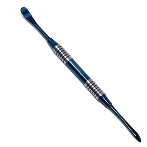 Elevador Perióstico Dental Profesional Molt M9 |   Reflector de Tejido de Acero Inoxidable de Doble Extremo con Puntas Recubiertas de Titanio Azul - Product Image 1