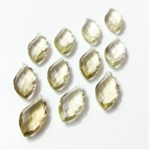 Cuarzo Limón Natural Facetado en Forma de Hoja, Tallado a Mano, Piedra Preciosa de 20mm, Piedra Suelta Tallada para Joyería, Precio al por Mayor, Suministro a Granel - Product Image 6