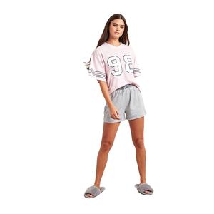 Vente en gros 100% maillot de football américain en polyester pour femmes Logo personnalisé col en V manches courtes numéro imprimé haut pour vêtements d'équipe - Product Image 5