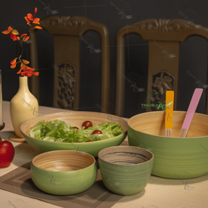 Cuenco de bambú ecológico personalizado, diseño clásico reutilizable para fiestas de Vietnam - Product Image 5