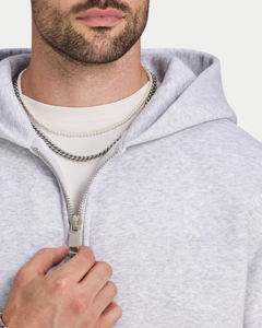 <b>Men's</b> Light <b>Grey</b> Zip-Up Hoodie 100% Cotton Knitted Regular Fit Casual Autumn Wear - Product Image 6