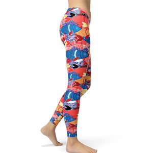 Leggings décontractés taille haute coupe ajustée pour femmes et jeunes filles, conception OEM, haute qualité, respirants, imprimés par sublimation, motif uni - Product Image 4