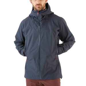 Veste imperméable à capuche pour homme, coupe classique, couleur unie, vêtement d'hiver décontracté, fermeture éclair, extérieur en polyester, doublure en nylon - Product Image 4
