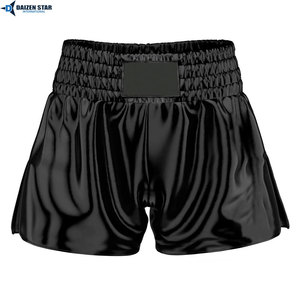 Professional Men's Lightweight MMA Training Fight Shorts Satin Vintage Front High Waist Drawstring Closure Breathable Quick Dry - Product Image 4