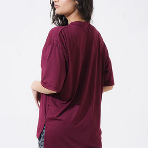 เสื้อยืดผู้หญิงไซส์ใหญ่ ผ้าฝ้าย ระบายอากาศดี คอกลม แขนสั้น ไหล่ตก ทรงเรียบง่าย สไตล์ลำลอง แฟชั่นฤดูร้อน - Product Image 4