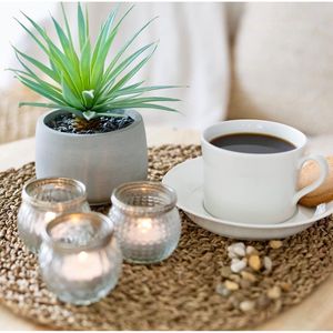 Plante artificielle succulente de style ferme de 7 pouces, pot de verdure artificielle pour intérieur, fausse plante succulente, plante d'intérieur artificielle de style ferme - Product Image 2