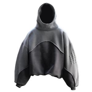 100% algodón Unisex calidad superior Boxy Fit Sudadera con capucha logotipo personalizado bordado impreso pulóver sudaderas con capucha lavado de gran tamaño - Product Image 5