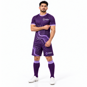 Uniforme de Fútbol en Oferta, 100% Algodón, Secado Rápido, Ligero, Conjunto de Camiseta y Pantalones Cortos, Nombre del Equipo Personalizado, Entrenamiento de Verano - Product Image 2