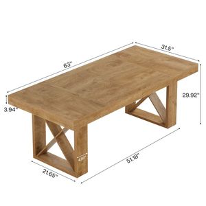 Scrivania in Legno per Ufficio o Studio, Multifunzionale con Design Elegante, Adatta anche come Tavolo da Pranzo - Product Image 6