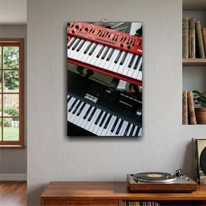 Album photo en bois MDF, clavier, 32x21cm, décoration intérieure DIY, Rock - Product Image 1