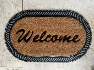 Tapis en caoutchouc peint ovale COMIS 003 45x75cm – Design Art Déco – Amovible pour extérieur - Product Image 2