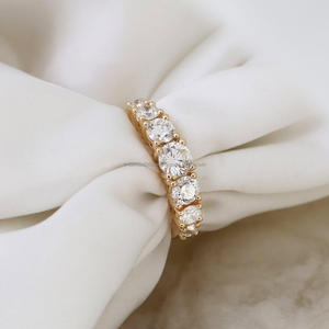 IGI/GIA Lab Grown Cut Diamond Vintage 14K Amarillo Boda/Anillo de compromiso Unisex Fino Oro blanco Aniversario Fiesta-Anillos dignos - Product Image 3