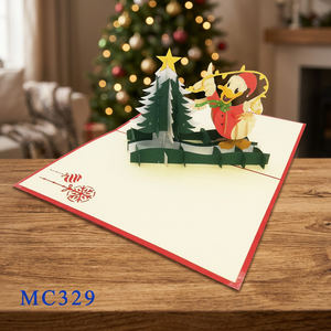 Meilleure vente personnalisé conçu Donald Noel arbre artisanat haut tendance 3D Pop-Up Animal carte Vietnam Souvenir papier cadeaux - Product Image 3