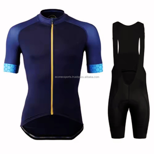 Vente en gros de maillots de cyclisme à manches courtes personnalisés ECONEX SPORTS, respirants, coupe-vent, écologiques, en spandex/polyester, vêtements de sport - Product Image 1