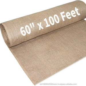 ผ้าใบปอกระเจาธรรมชาติ 100% เป็นมิตรกับสิ่งแวดล้อม ป้องกันแบคทีเรีย ดูดซับความชื้น ผ้าใบปูสวนแบบม้วน ขนาด 60 นิ้ว x 100 ฟุต สำหรับแปลงปลูกพืชยกสูง - Product Image 1