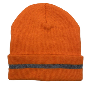 Gorro de Punto Verde Neón con Franja Reflectante, Gorro de Invierno para Hombre y Mujer para Actividades al Aire Libre - Product Image 6