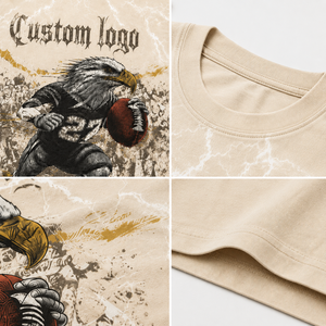 T-shirt graphique surdimensionné de qualité supérieure, 100% coton, imprimé DTG, streetwear lourd, col rond, t-shirt graphique décontracté unisexe - Product Image 5